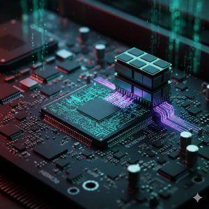 HBM module and NVIDIA GPU on circuit board