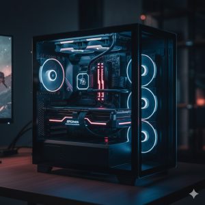 Sleek RGB build inside a 4K gaming desktop