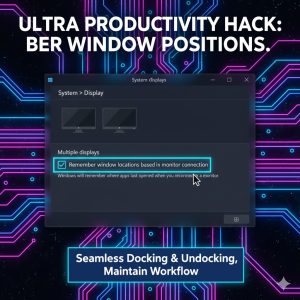 Stop the Reset! The Permanent Guide to Fixing the Windows 11 Multi-Monitor Window Position Bug 5 A screenshot of the Windows 11 Display Settings page, highlighting the Remember window locations based on monitor connection checkbox.