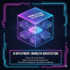 The True Cost of AI Performance: Monolith vs. Microservice Architecture for Your Home Server & Data 2 Diagram illustrating the unified structure of a Monolith Architecture for AI Deployment
