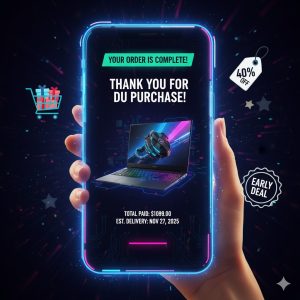 Early Black Friday Laptop Deals 2025 Value - Online successful checkout graphic