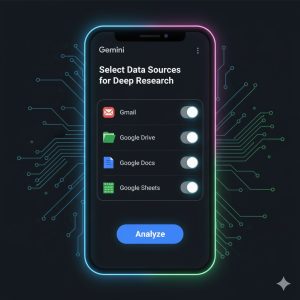 The Ultimate Search: Gemini Deep Research Now Scans Your Gmail and Drive | Full Analysis 3 Gemini Deep Research Gmail Drive - Data Source Selection Screen
