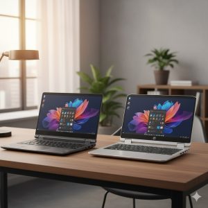 Lenovo Yoga 9i vs HP Spectre x360 side-by-side design comparison, Premium Convertible Laptop