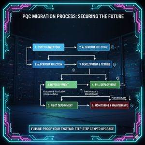 NIST PQC Migration flow chart steps for enterprise data security