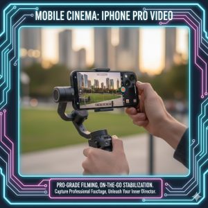 Professional videographer using the iPhone 17 Pro for cinematic video capture