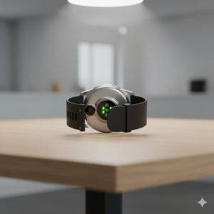 Samsung Galaxy Watch 8 FE Review showing the skin temperature and heart rate sensors