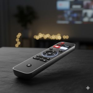 Smart projector remote control with streaming app buttons