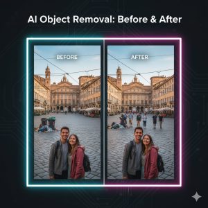 Smartphone Photography AI Editing Tools - Before and After comparison of AI object removal